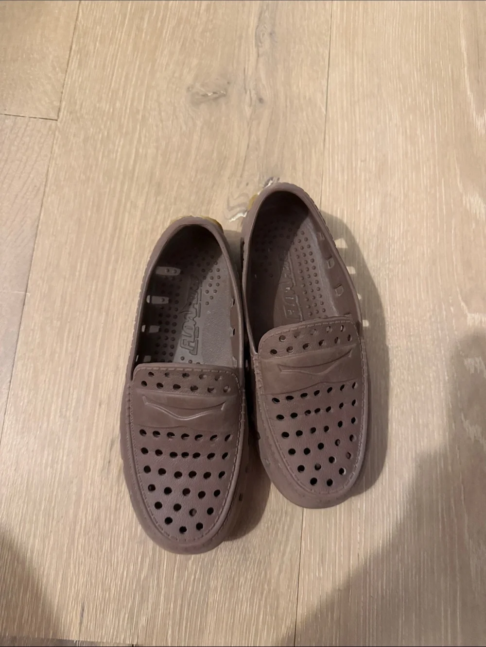Florsheim Perforated Taupe Slip-On Floafers